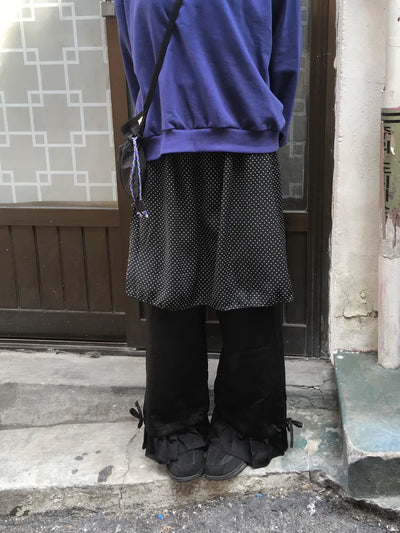 (2 colors) Polka Dot Layered Skirt