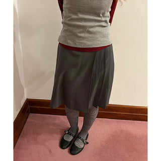 Pleated midi skirt