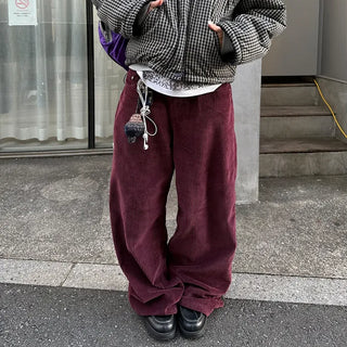 Corduroy wide-leg pants