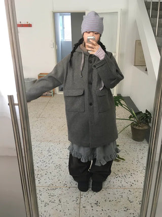 Strappy hooded coat (