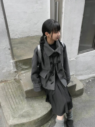Big Collar Half Duffle Coat (2c)