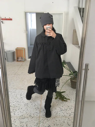 Balloon Big Button Coat