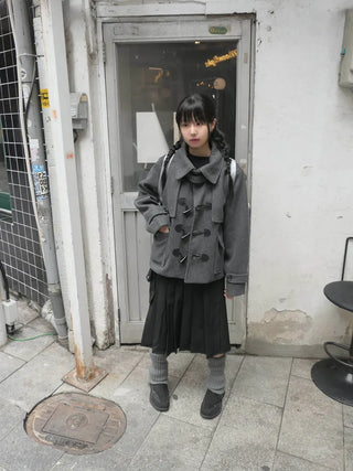 Big Collar Half Duffle Coat (2c)