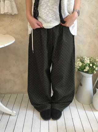 [2 colors] Mini polka dot pants