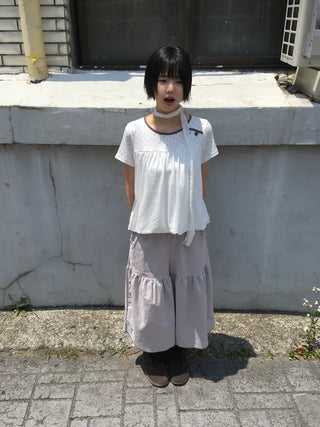 [3 colors] Shirred Bermuda Shorts