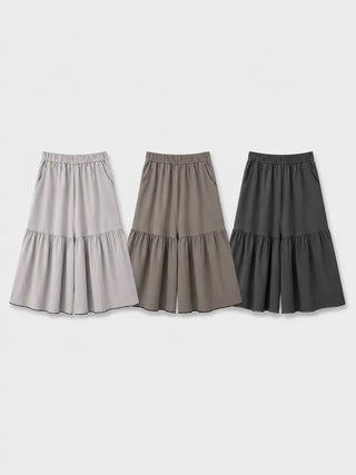 [3 colors] Shirred Bermuda Shorts