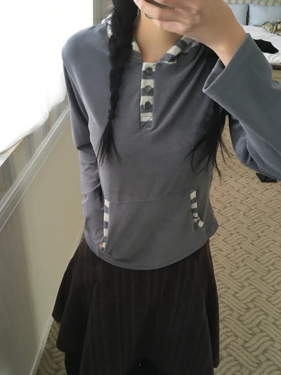 (3 colors) (3 colors) Striped Hoodie