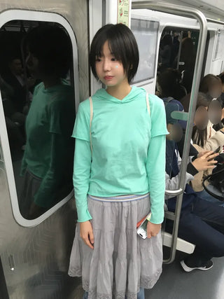(8 colors) Hooded Layered T-shirt