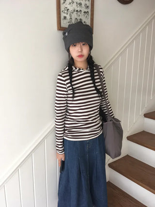 Striped Hooded Parka
