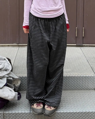 Waist String Border Easy Pants