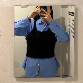 Layered Twist Knit Bustier