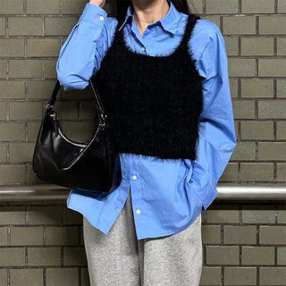 Layered Twist Knit Bustier