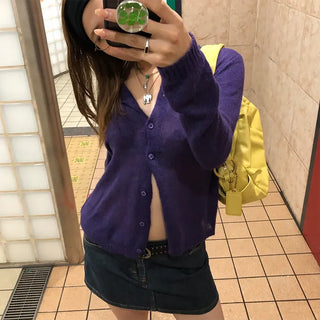 Colorful wool cardigan