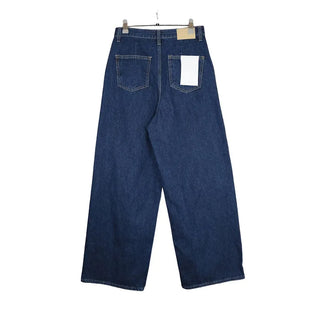 Wide straight denim pants