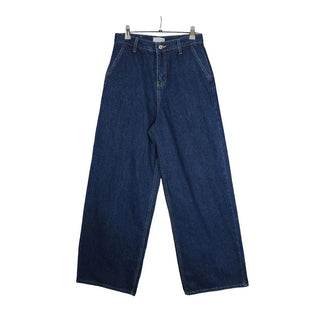 Wide straight denim pants