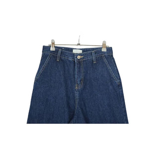 Wide straight denim pants
