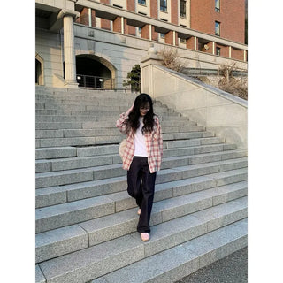Wide-leg denim pants