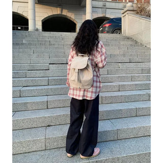 Wide-leg denim pants