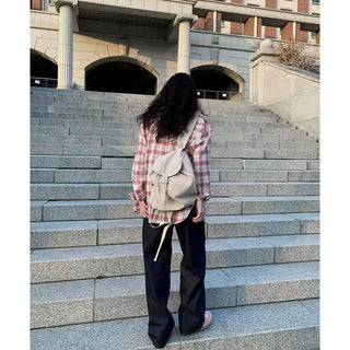Wide-leg denim pants
