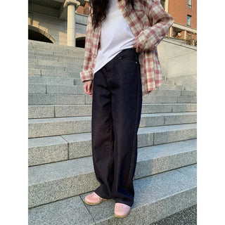 Wide-leg denim pants