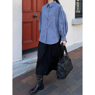 Basic long flared skirt