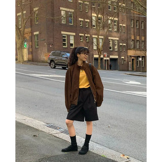 Pleated shorts