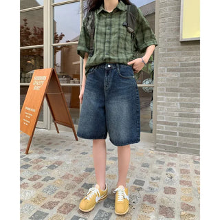 5/8 length denim pants