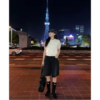 Bermuda shorts denim pants