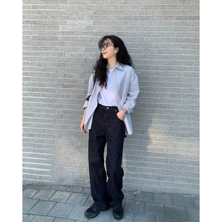 Basic plain short-sleeved T-shirt