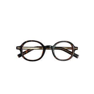 Metal point thick frame glasses