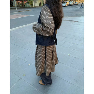 Polka dot long dress