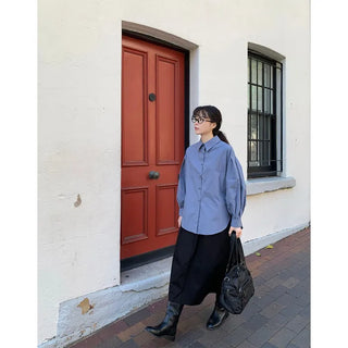 Basic long flared skirt