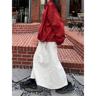 String cotton long skirt