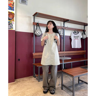 Mini round neck layered dress