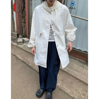 String Hooded Military Jacket Parka