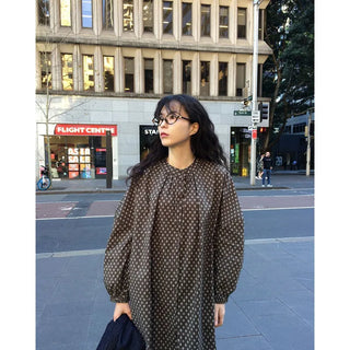 Polka dot long dress
