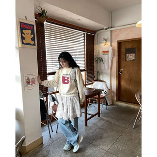 Wide-wash denim pants