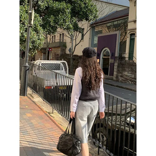 Wool knit vest