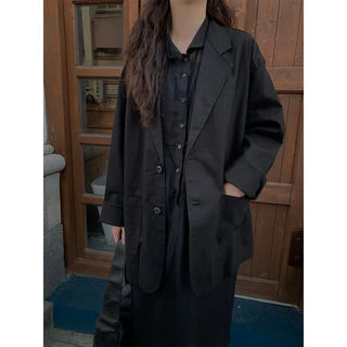 Oversized linen jacket