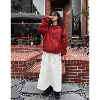 String cotton long skirt