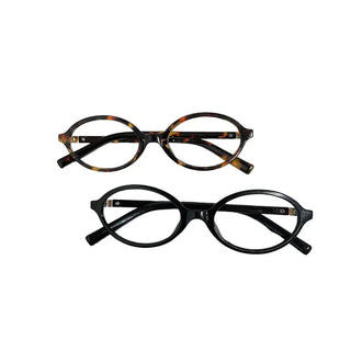 Glasses with thick frames and no lenses