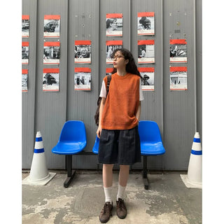 Mesh knit vest
