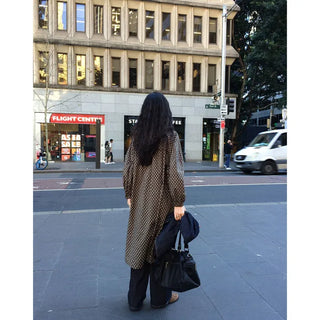 Polka dot long dress