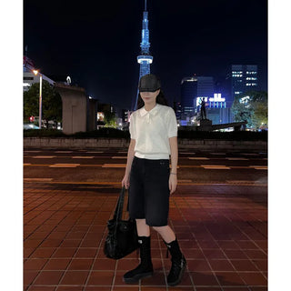 Bermuda shorts denim pants