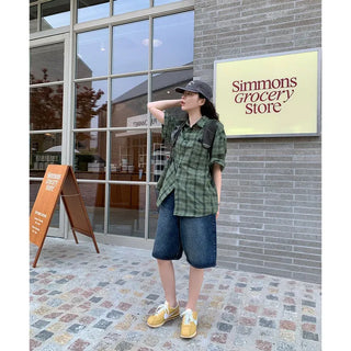 5/8 length denim pants