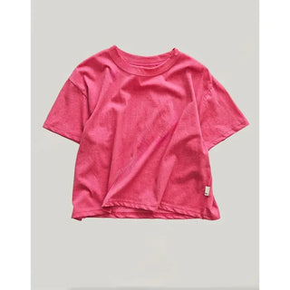 Basic color pigment short-sleeved T-shirt