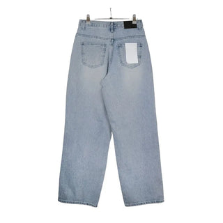 Wide-wash denim pants