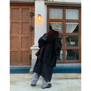 Oversized linen jacket