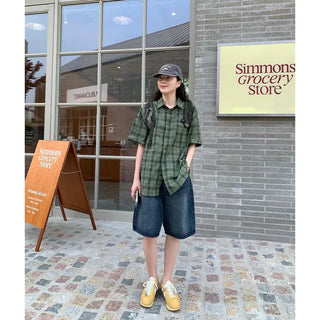 5/8 length denim pants