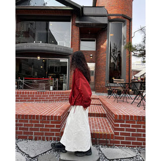 String cotton long skirt